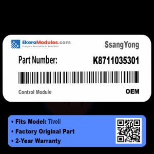 K8711035301 Control Module | SsangYong Tivoli | Genuine OEM Part