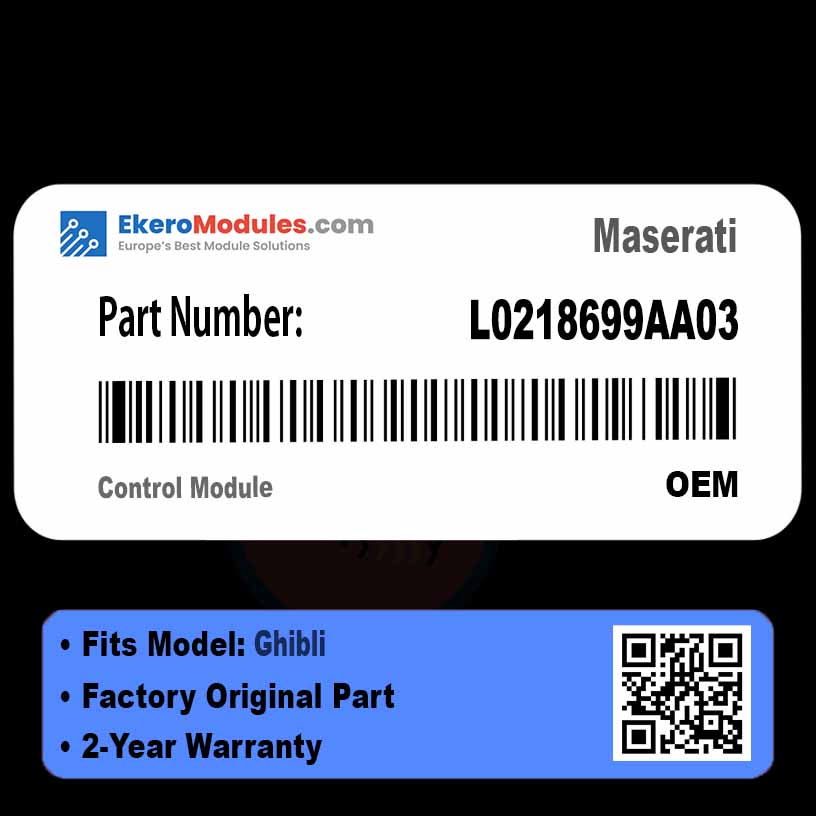 L0218699AA03 Control Module | Maserati Ghibli | Genuine OEM Part