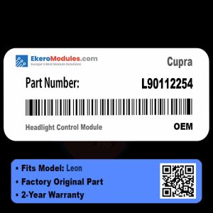 L90112254 Headlight Control Module | Cupra Leon | Genuine OEM Part
