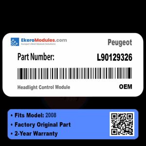 L90129326 Headlight Control Module | Peugeot 2008 | Genuine OEM Part