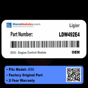 LDW492E4 ECU - Engine Control Module | Ligier JS50 | Genuine OEM Part