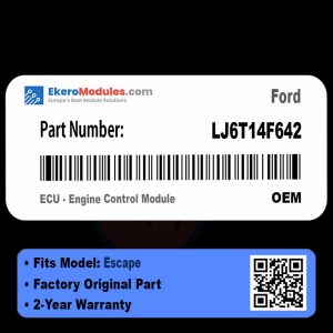 LJ6T14F642 ECU - Engine Control Module | Ford Escape | Genuine OEM Part