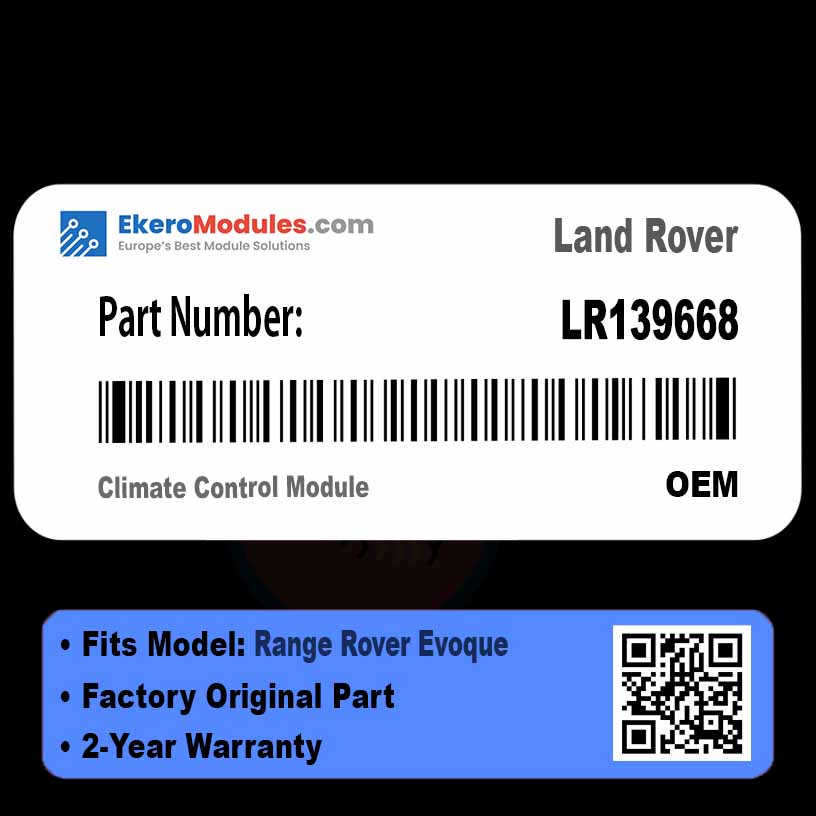 LR139668 Climate Control Module | Land Rover Range Rover Evoque | Genuine OEM Part