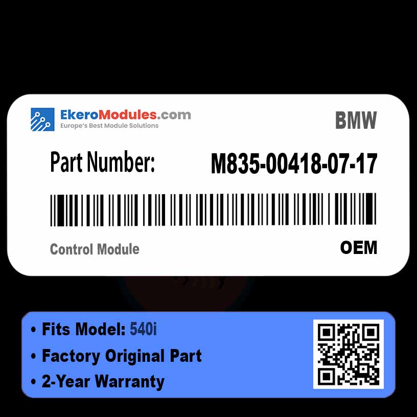 M835-00418-07-17 Control Module | BMW 540i | Genuine OEM Part