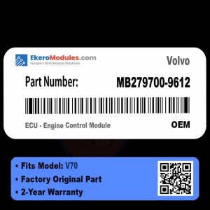 MB279700-9612 ECU - Engine Control Module | Volvo V70 | Genuine OEM Part
