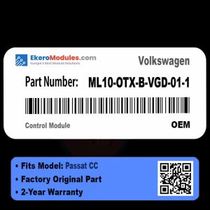 ML10-OTX-B-VGD-01-1 Control Module | Volkswagen Passat CC | Genuine OEM Part