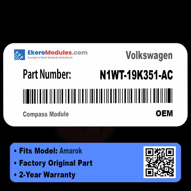 N1WT-19K351-AC Compass Module | Volkswagen Amarok | Genuine OEM Part