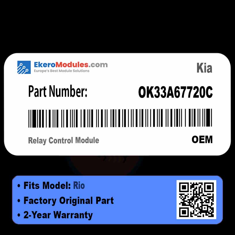 OK33A67720C Relay Control Module | Kia Rio | Genuine OEM Part