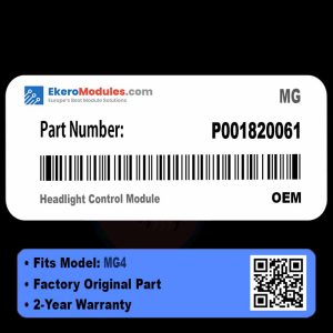 P001820061 Headlight Control Module | MG MG4 | Genuine OEM Part