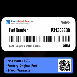 P31303388 ECU - Engine Control Module | Volvo XC70 | Genuine OEM Part