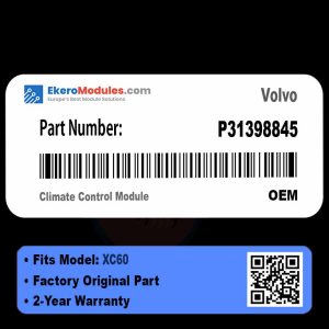 P31398845 Climate Control Module | Volvo XC60 | Genuine OEM Part