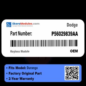 P56029839AA Keyless Module | Dodge Durango | Genuine OEM Part