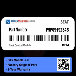 P5F0919234B Seat Control Module | SEAT Leon | Genuine OEM Part