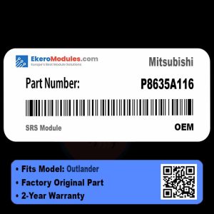 P8635A116 SRS Module | Mitsubishi Outlander | Genuine OEM Part