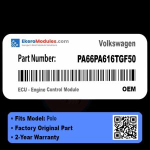 PA66PA616TGF50 ECU - Engine Control Module | Volkswagen Polo | Genuine OEM Part