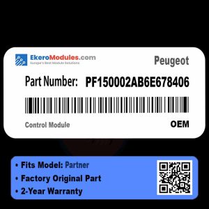 PF150002AB6E678406 Control Module | Peugeot Partner | Genuine OEM Part
