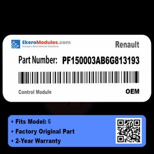PF150003AB6G813193 Control Module | Renault 6 | Genuine OEM Part