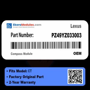 PZ49YZ033003 Compass Module | Lexus CT | Genuine OEM Part