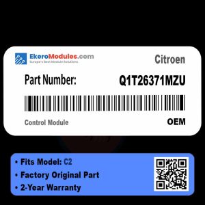 Q1T26371MZU Control Module | Citroen C2 | Genuine OEM Part