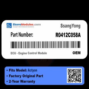 R0412C058A ECU - Engine Control Module | SsangYong Actyon | Genuine OEM Part