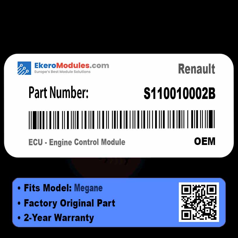S110010002B ECU - Engine Control Module | Renault Megane | Genuine OEM Part
