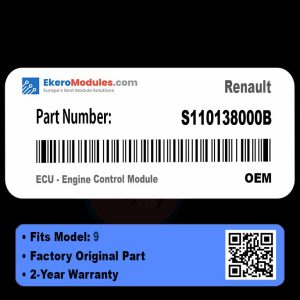 S110138000B ECU - Engine Control Module | Renault 9 | Genuine OEM Part