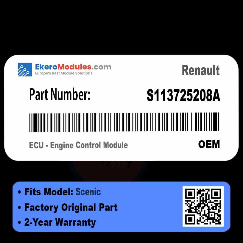 S113725208A ECU - Engine Control Module | Renault Scenic | Genuine OEM Part
