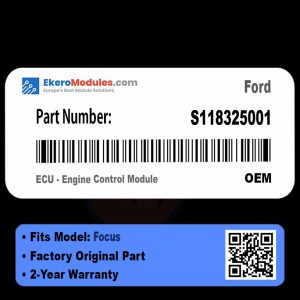 S118325001 ECU - Engine Control Module | Ford Focus | Genuine OEM Part