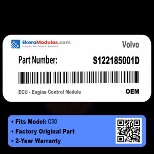 S122185001D ECU - Engine Control Module | Volvo C30 | Genuine OEM Part