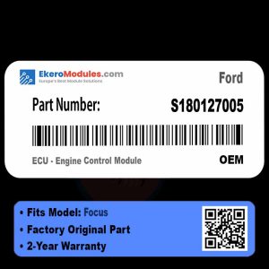 S180127005 ECU - Engine Control Module | Ford Focus | Genuine OEM Part