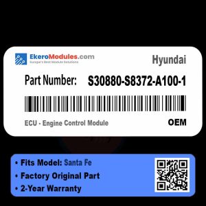 S30880-S8372-A100-1 ECU - Engine Control Module | Hyundai Santa Fe | Genuine OEM Part