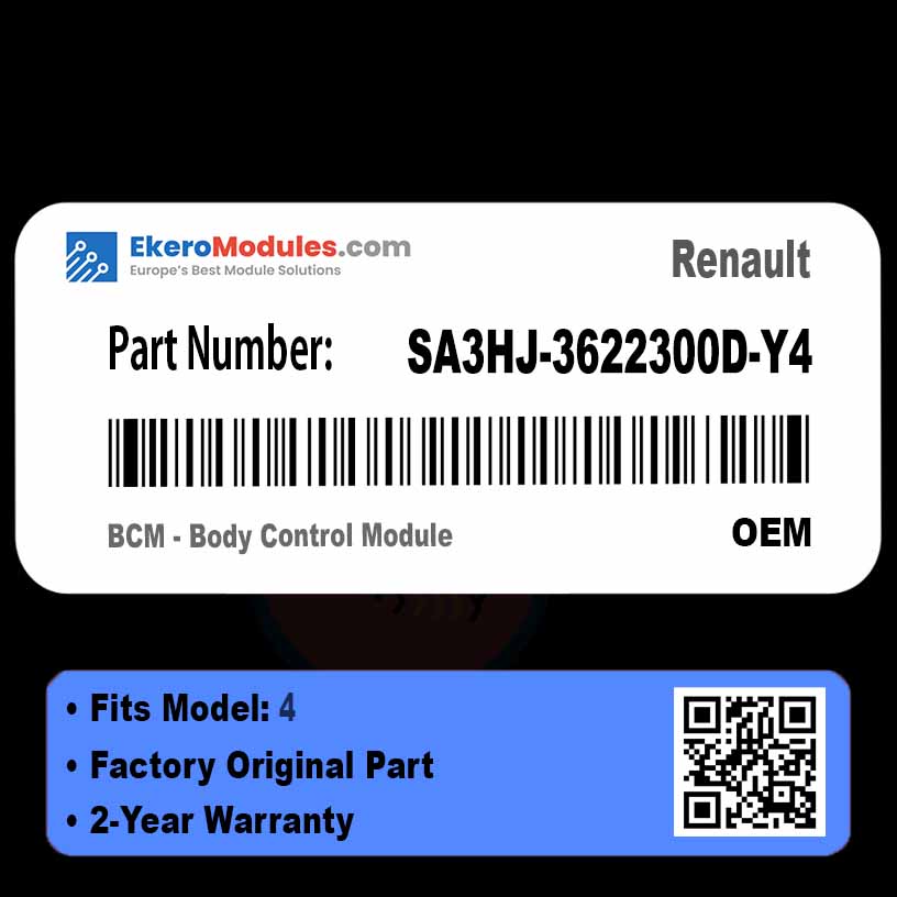 SA3HJ-3622300D-Y4 BCM - Body Control Module | Renault 4 | Genuine OEM Part