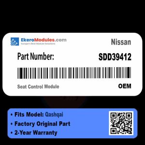 SDD39412 Seat Control Module | Nissan Qashqai | Genuine OEM Part