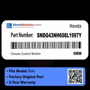 SNDG43NH608L1997Y Climate Control Module | Honda Civic | Genuine OEM Part