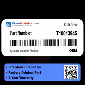 T10013945 Climate Control Module | Citroen C3 Picasso | Genuine OEM Part