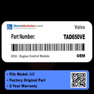 TAD650VE ECU - Engine Control Module | Volvo 240 | Genuine OEM Part