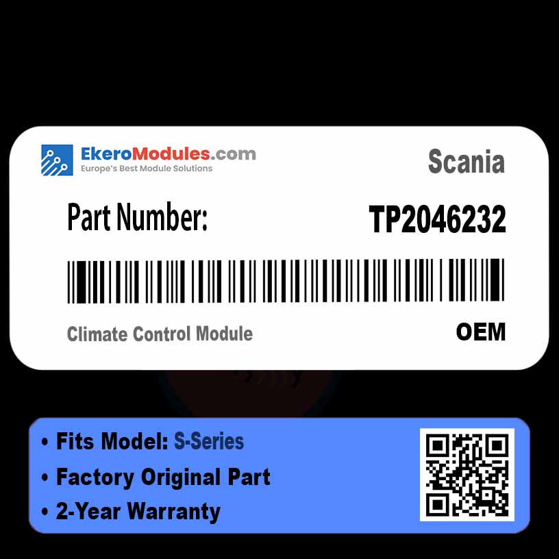 TP2046232 Climate Control Module | Scania S-Series | Genuine OEM Part