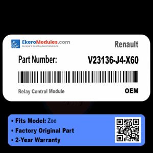 V23136-J4-X60 Relay Control Module | Renault Zoe | Genuine OEM Part