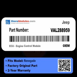 VAL288959 ECU - Engine Control Module | Jeep Renegade | Genuine OEM Part