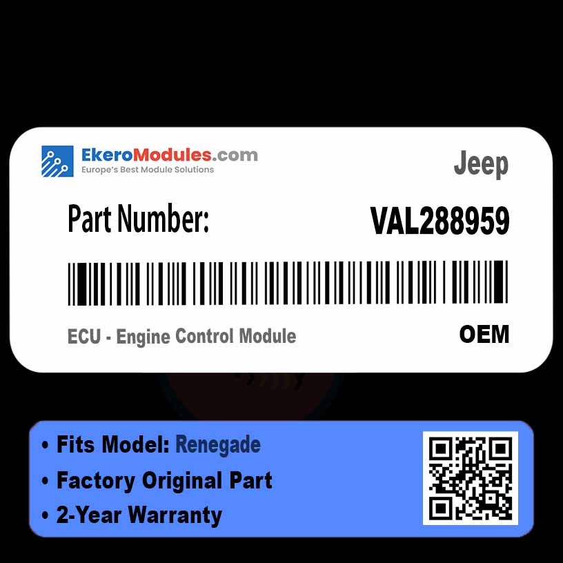 VAL288959 ECU - Engine Control Module | Jeep Renegade | Genuine OEM Part