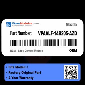 VPAALF-14B205-AZD BCM - Body Control Module | Mazda 3 | Genuine OEM Part