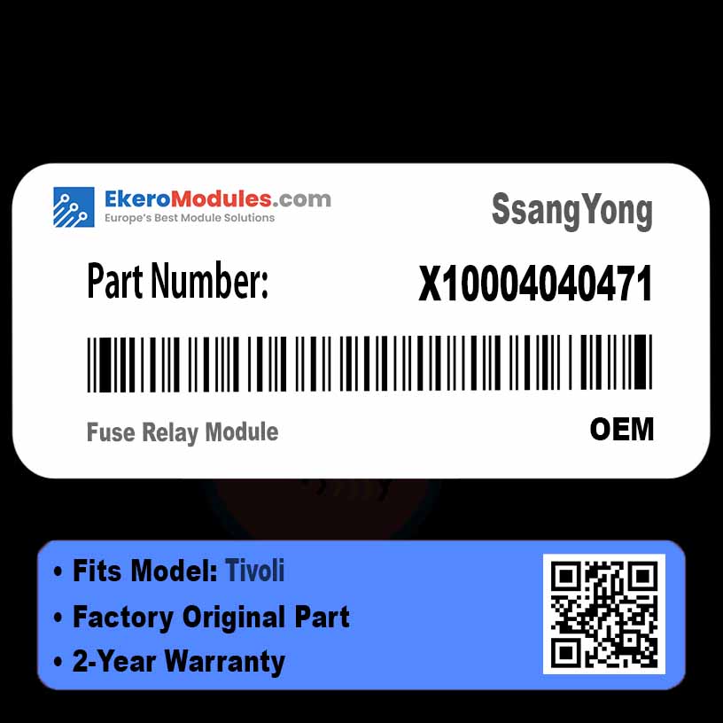 X10004040471 Fuse Relay Module | SsangYong Tivoli | Genuine OEM Part