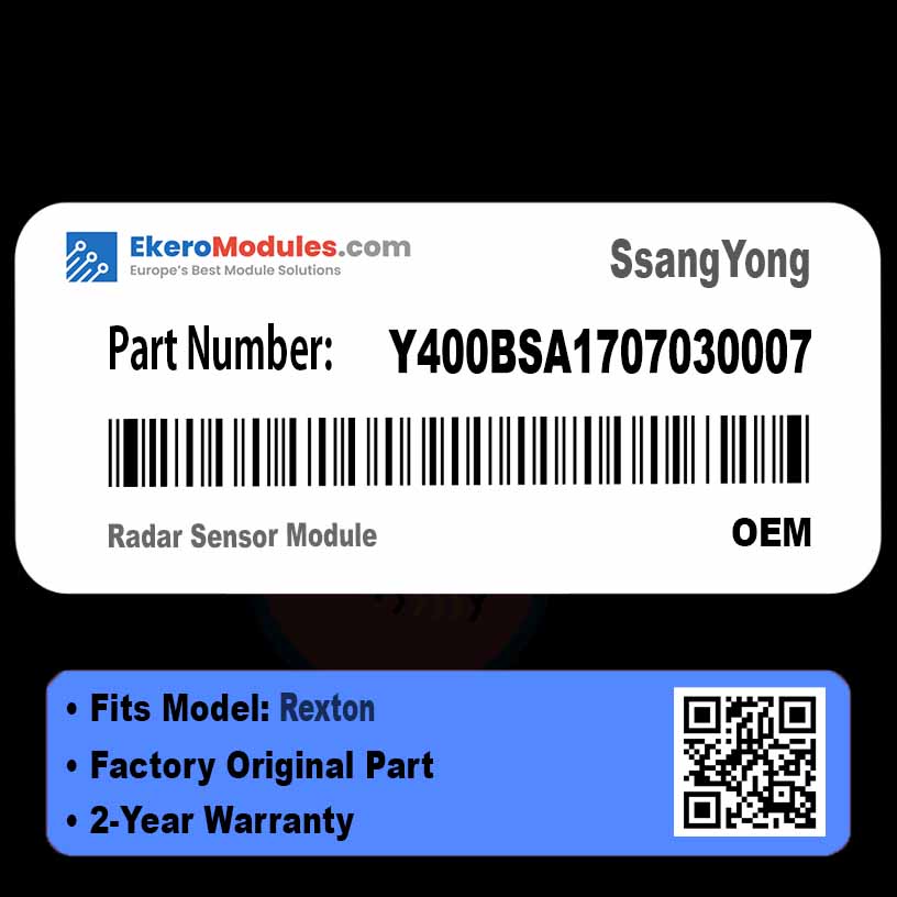 Y400BSA1707030007 Radar Sensor Module | SsangYong Rexton | Genuine OEM Part