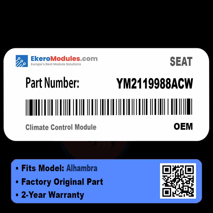 YM2119988ACW Climate Control Module | SEAT Alhambra | Genuine OEM Part