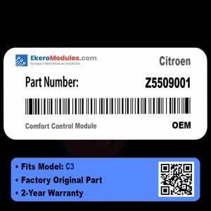 Z5509001 Comfort Control Module | Citroen C3 | Genuine OEM Part